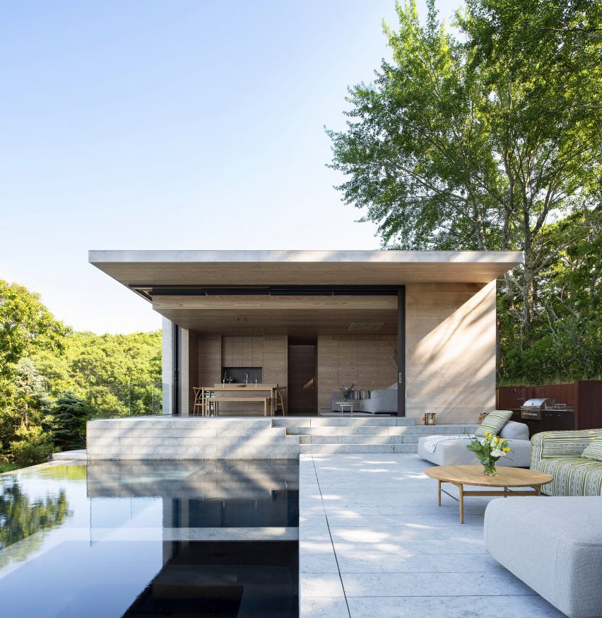 Outdoor terrace at New York home