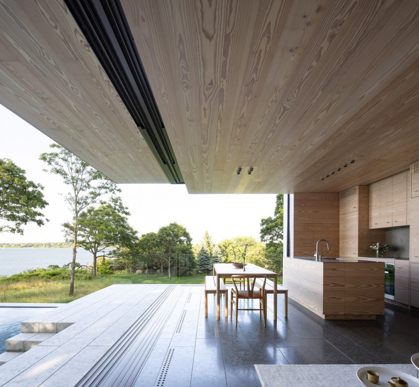 View over sea from Montauk beach house