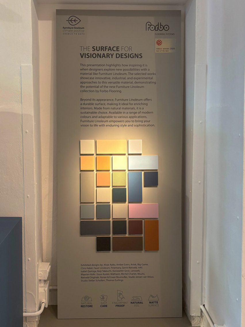 Forbo's showroom at Milan design week 2025