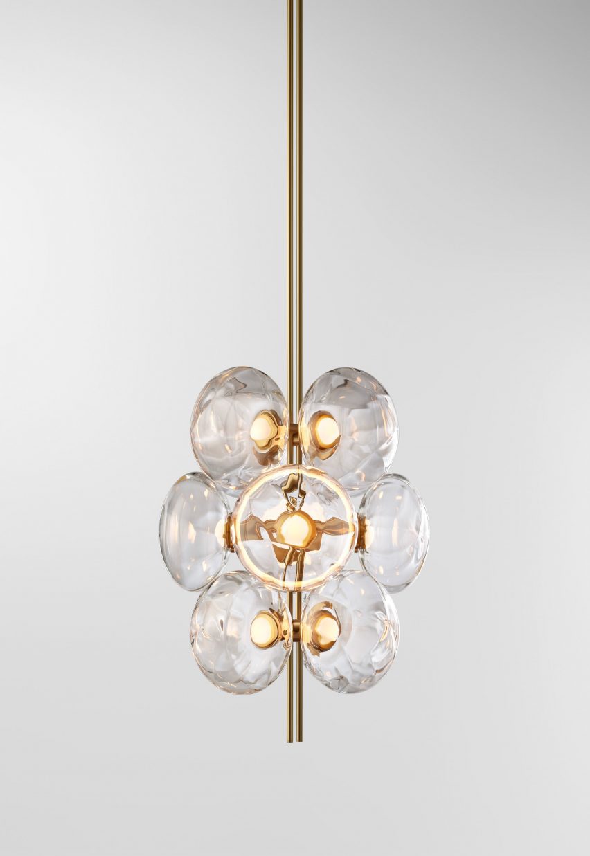 Aeris chandelier by Ross Gardam