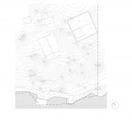 Plan of Smoke Lake Cabin by Anya Moryoussef Architect