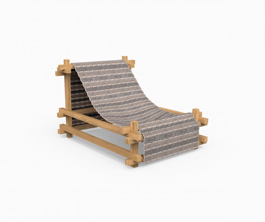 Lounge chair by Kengo Kuma