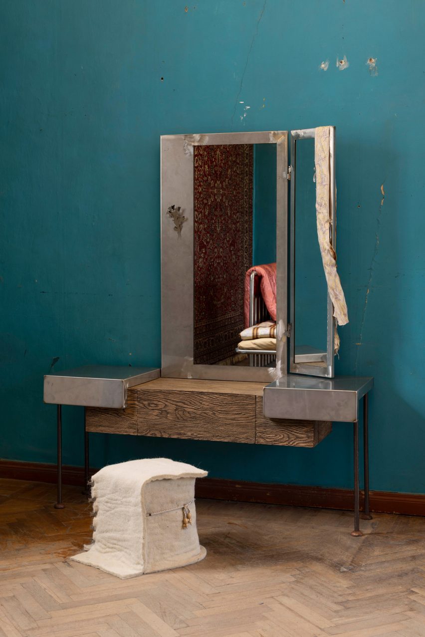 Stainless steel furniture by Around the Studio