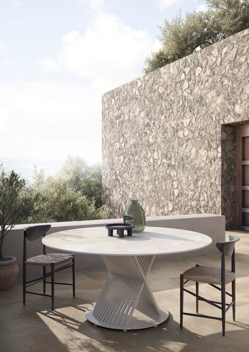 Convivialis tables by Casalgrande Padana