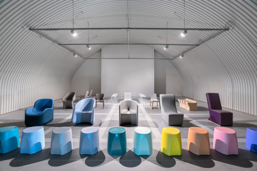 Colourful chairs designed for prisons