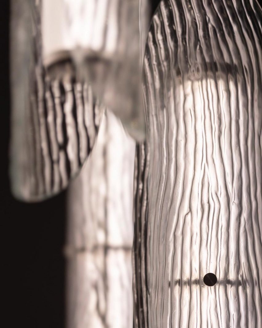 Patrick Jouin imprints tree bark into Vera pendant for Lasvit