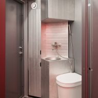 Bathroom clad in metal