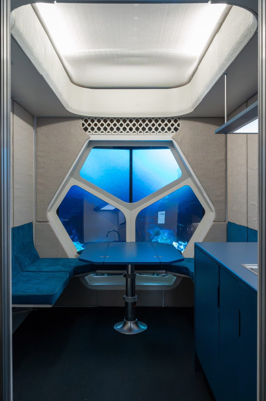 A galley area for astronauts