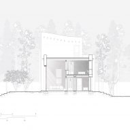 Section of Gulzar's Residence by Field Architects