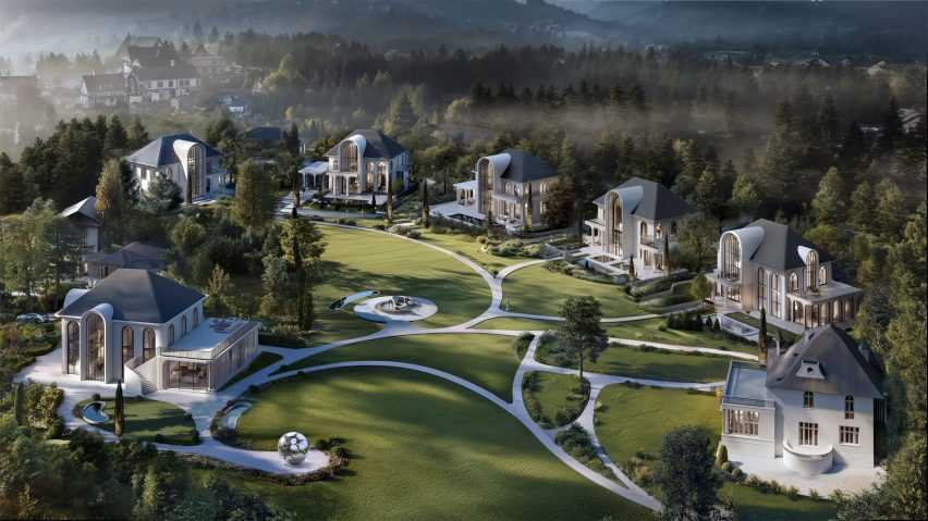 Lake Bled Estate designed by Tim Fu with AI
