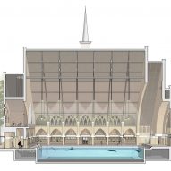 Section of Holy Water swimming pool in a church by MVRDV and Zecc Architecten