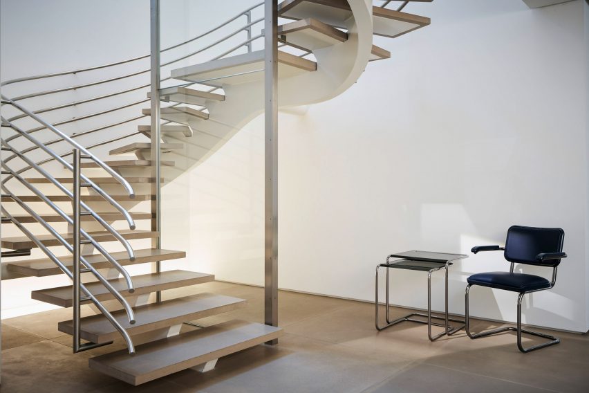 Chair and side table by Jil Sander for Thonet