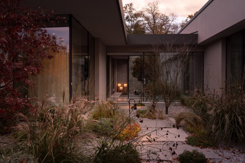 Courtyard of Italian house