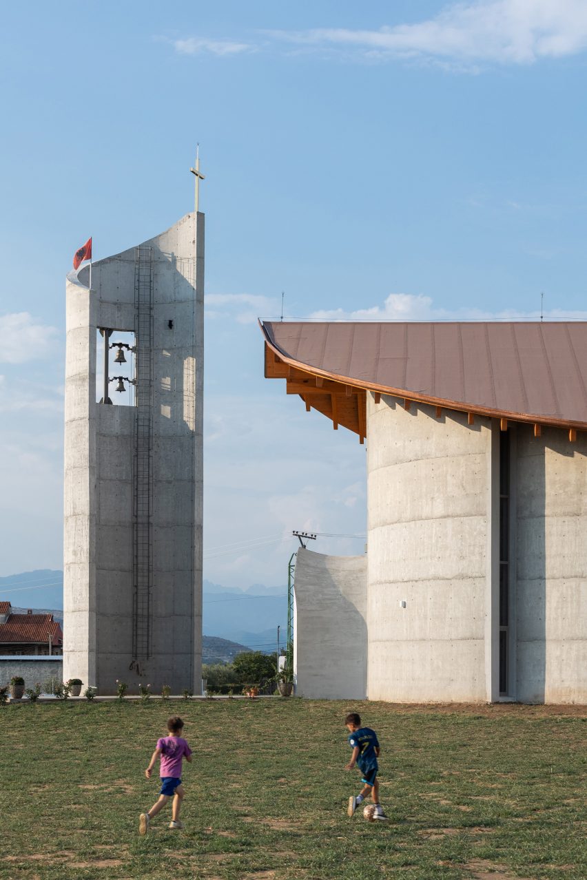 Concrete church in Albania