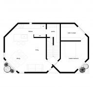 First floor plan of Octa House by Marutau Arqui