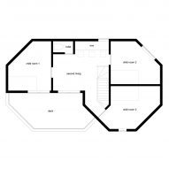 Second floor plan of Octa House by Marutau Arqui