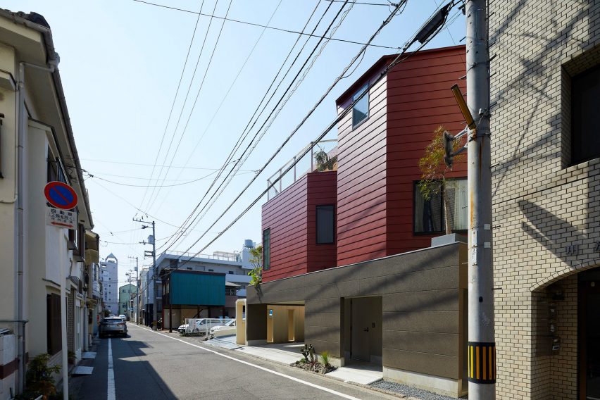 Street in Japanese commercial district