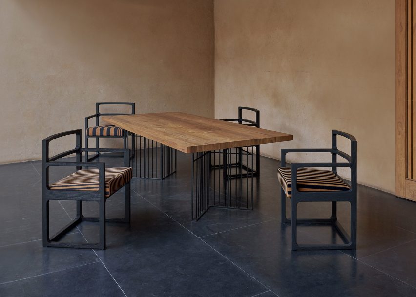Geoffrey Bawa table and chairs rereleased by Phantom Hands