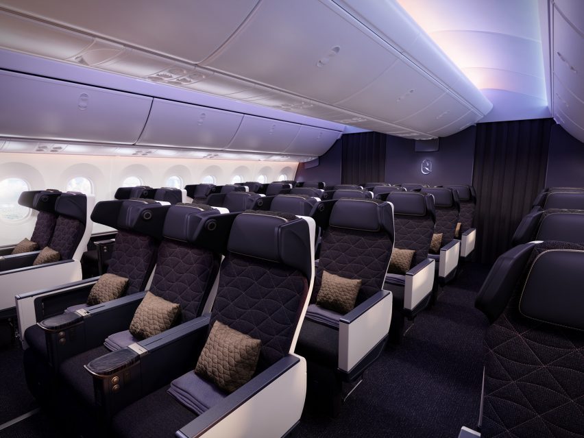 Premium economy cabin designed by PriestmanGoode