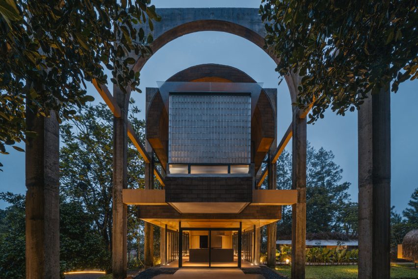 Concrete structure at Sanctuary Tunnel Garden in Indonesia