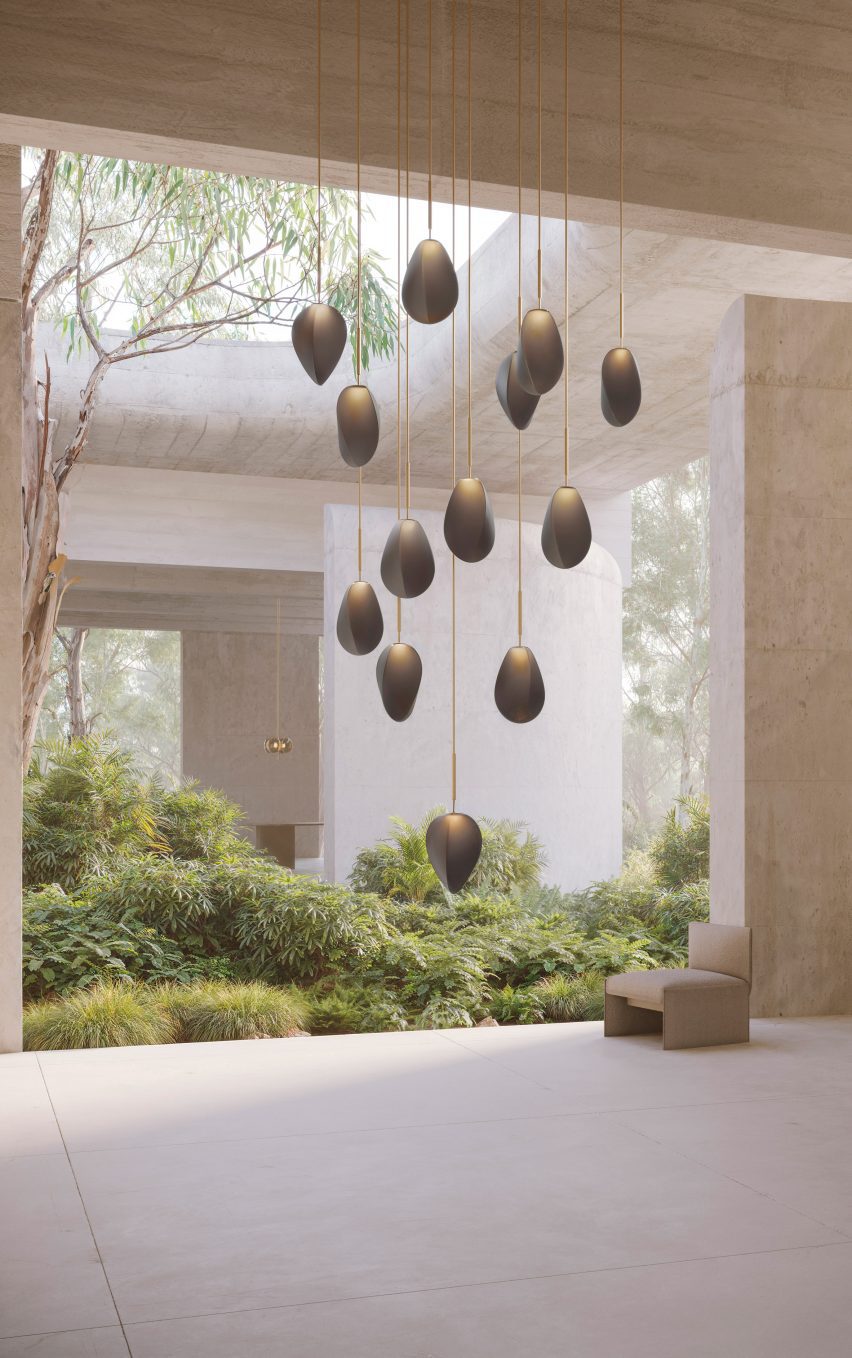 Solace pendant light by Ross Gardam