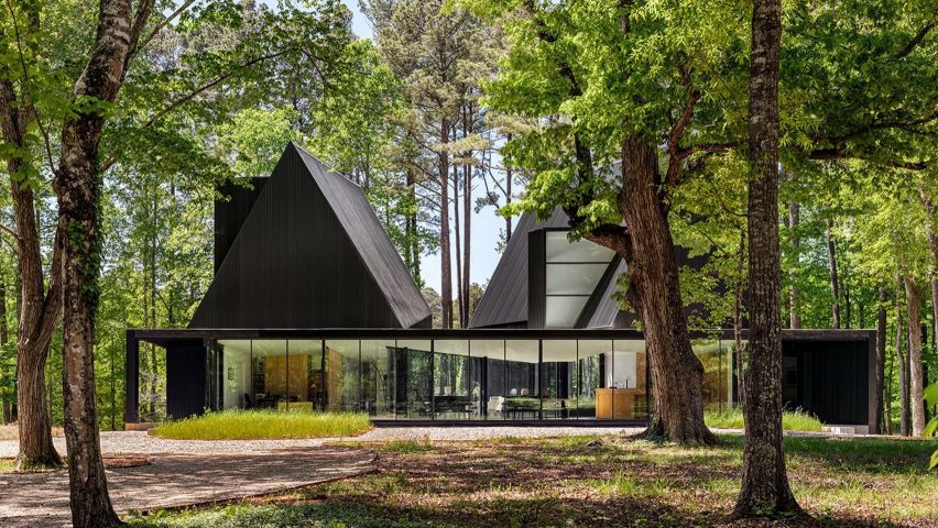 Black metal-clad house North Carolina
