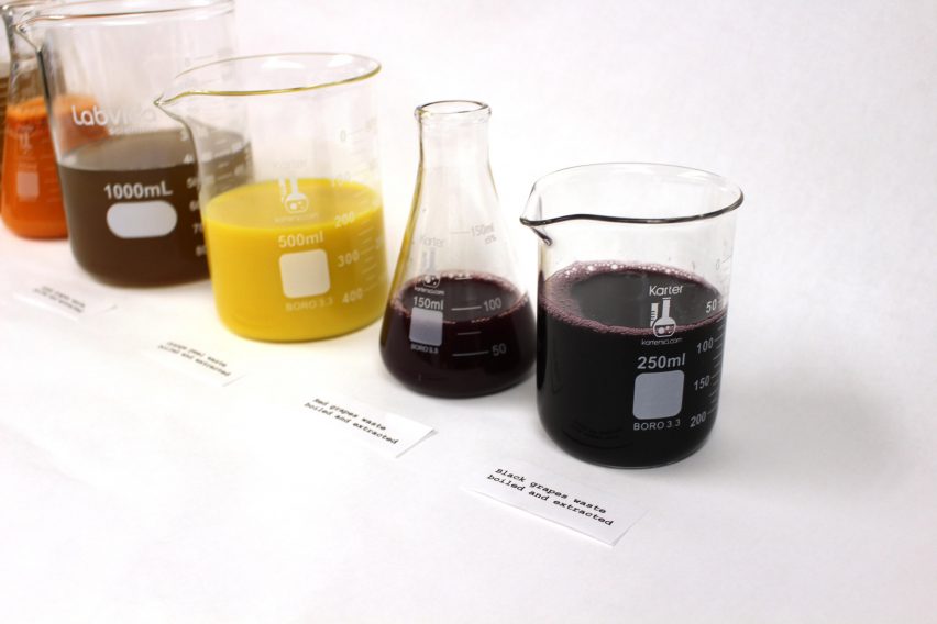 Beakers full of paint