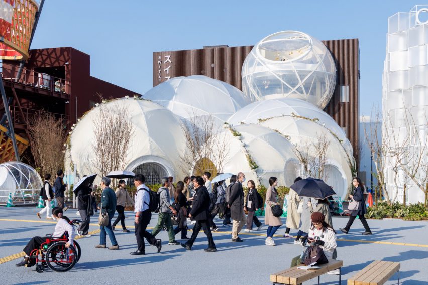 Exterior of the Switzerland Pavilion at Expo 2025 Osaka by Manuel Herz Architects