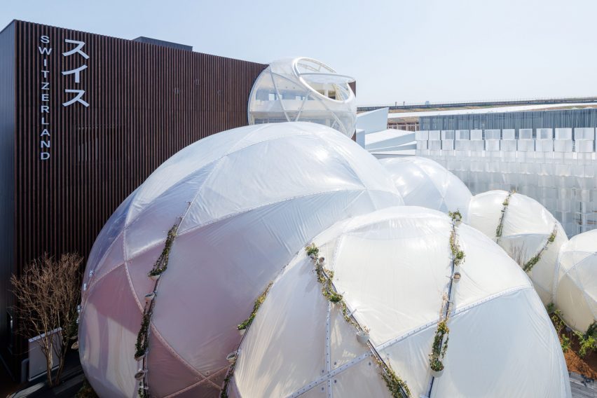High-level view of the Switzerland Pavilion at Expo 2025 Osaka by Manuel Herz Architects