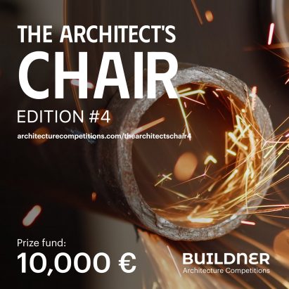 a poster for a design competition in tones of brown and grey with white text