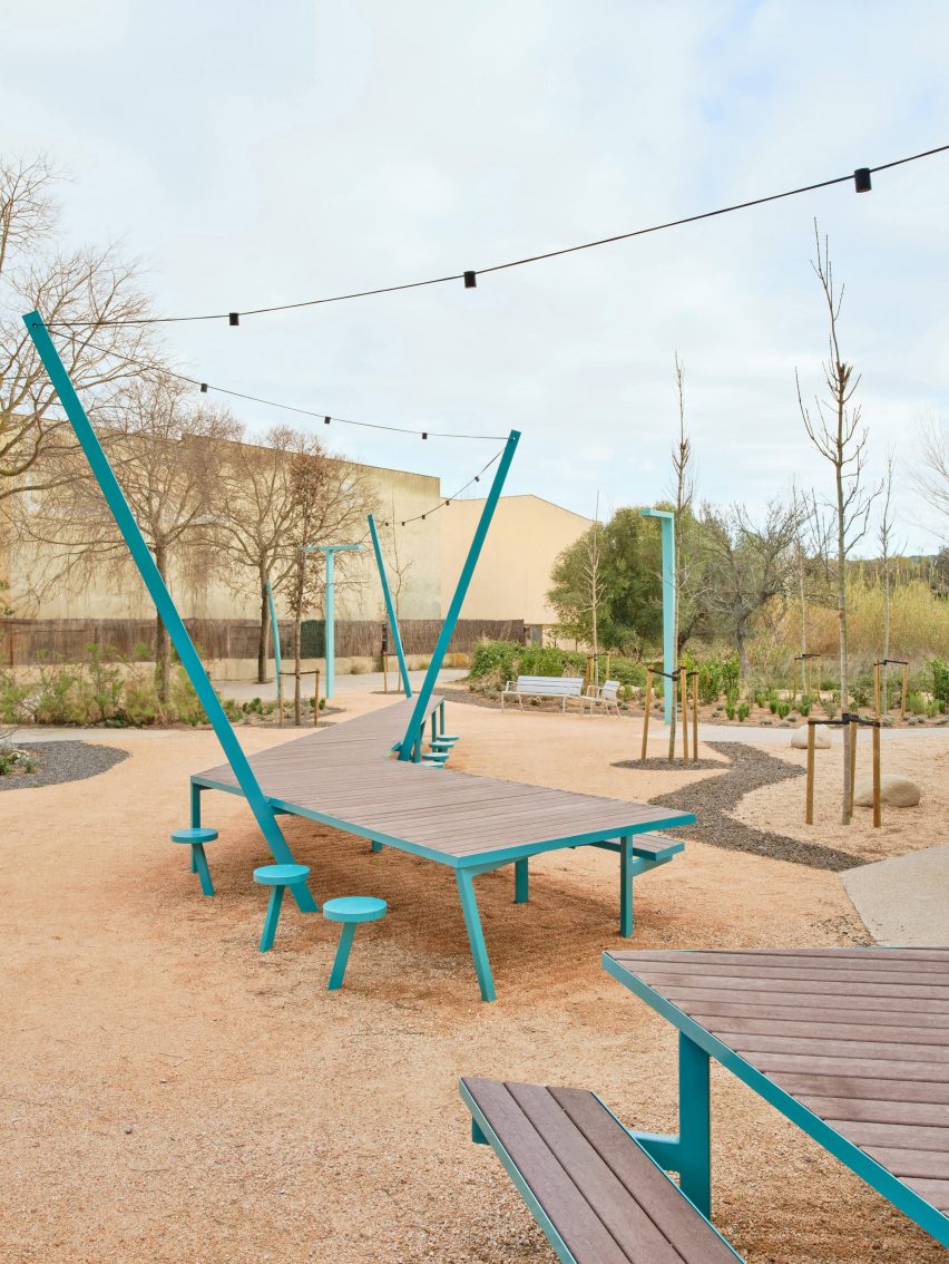 Tables at The Communal Barbecue by H30 Architects