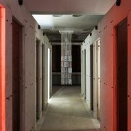 Hallway of showers