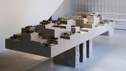 Food displays at Technogym installation