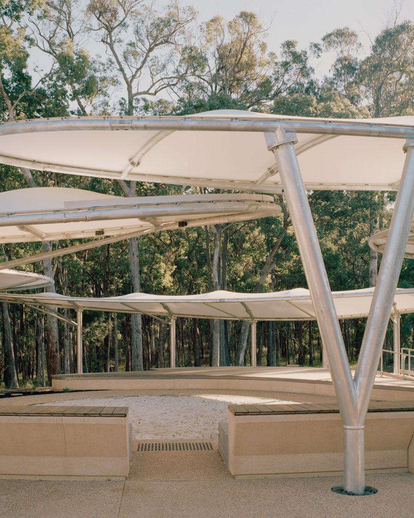Wangun Amphitheatre made from steel and concrete in Australia