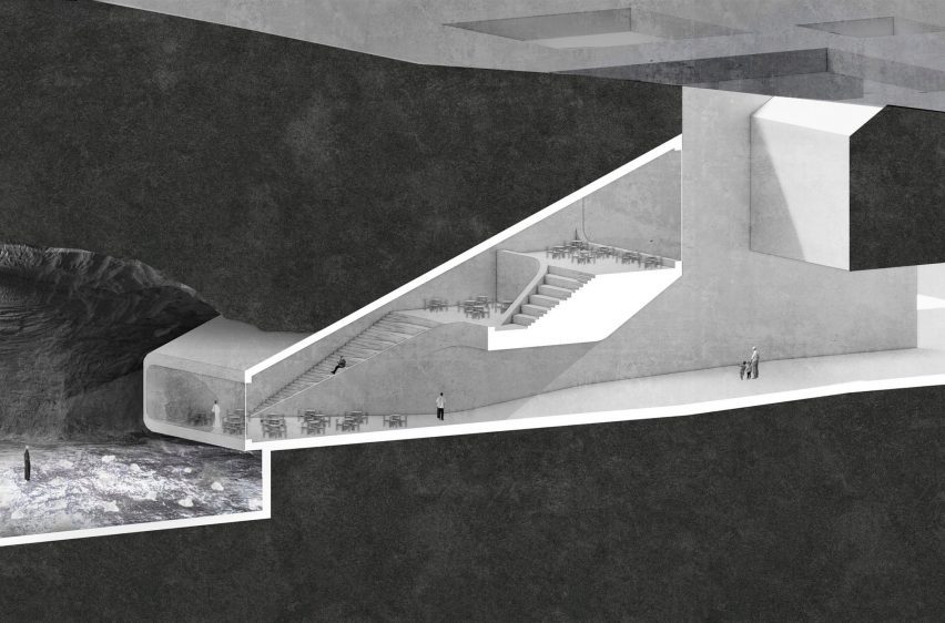 Architectural diagramme of a salt mine