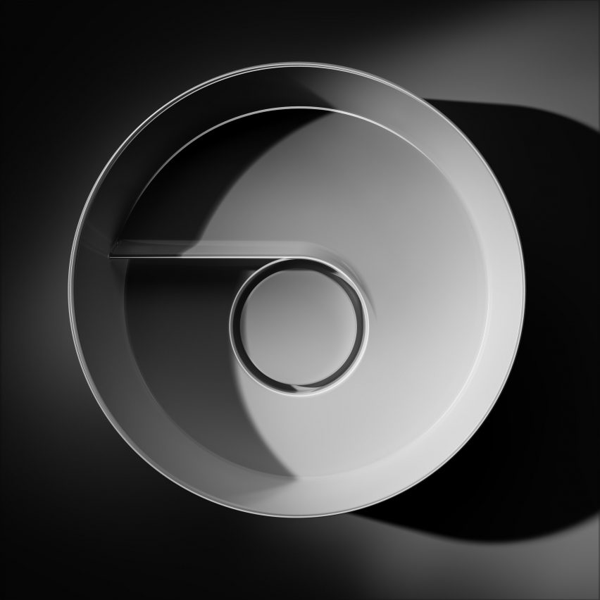 Overhead image of the Volta sink by Laufen and Yves Behar