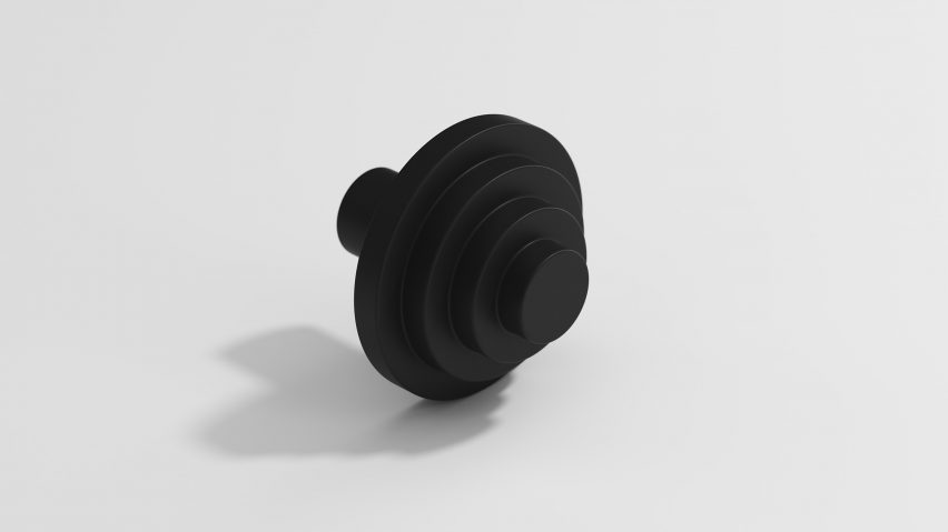 Zzzigurat cupboard knob by Sans-Arc Studio for Bankston Architectural
