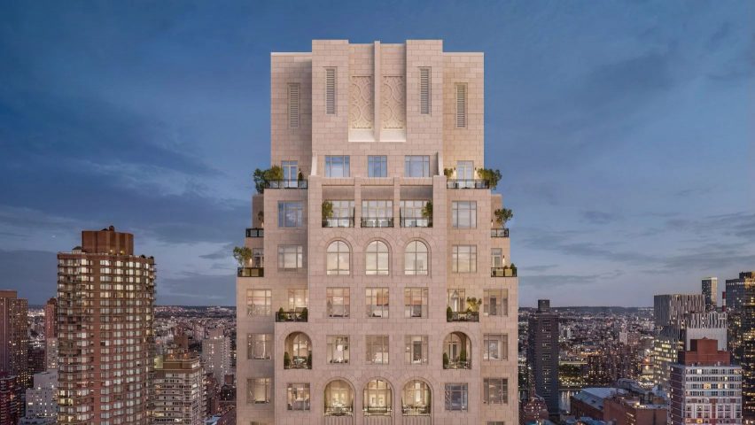 Skyscraper with arched windows New York Stern Architects