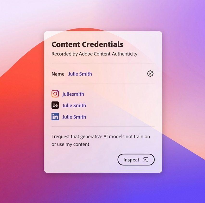Adobe Content Authenticity app screenshot