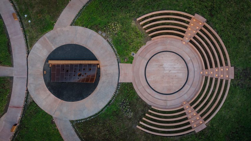 Ehtiopian memorial seen from above