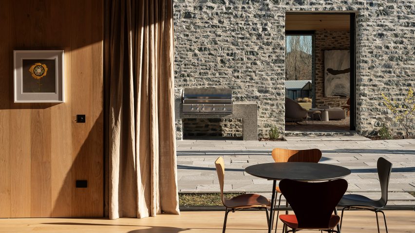 Image of the dining area of a New Zealand home