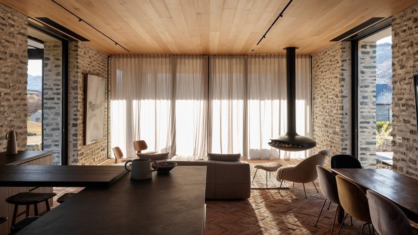 Inside of a barn-like building in New Zealand