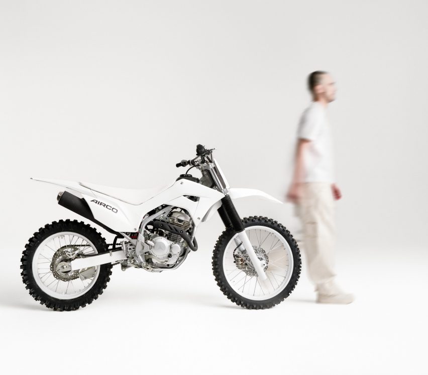 Motocross bike with Airco logo