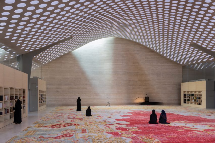 Interior view of Al-Mujadilah Centre and Mosque for Women