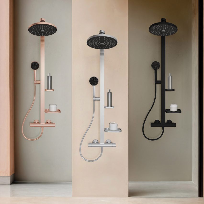 ALU+ shower heads in different colours