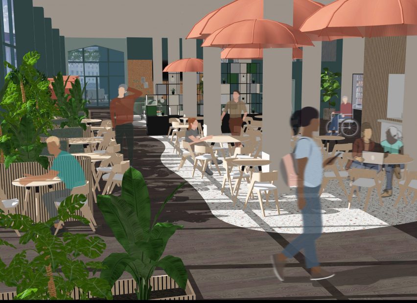 a visualisation of a cafe