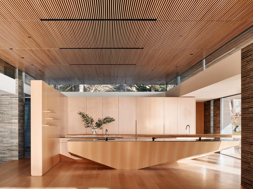 Sculptural kitchen island