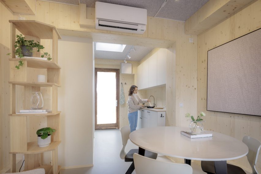 Kitchen inside the micro home