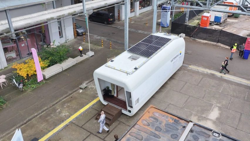 Micro home made from old wind turbine