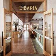 Cibaria Manly restaurant entrance wooden doors